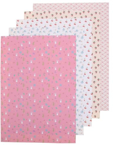 Toddmomy 5 Sheets Peel and Stick Doll House Wallpaper Sheets - Miniature Wall Stickers for 1 12 Scale Dollhouse Decor Living Room Bedroom and Kitchen Accessories