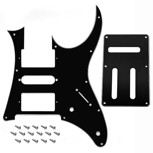 SAPHUE Multicolor IB 7V Guitar Pickupguard 3 Ply 10 Holes HSH Anti-Scratch Plate for Electric Guitar