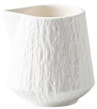 SDA287MZ Salsiera Semplice brocca for Latte in Ceramica con Bocca Appuntita, salsiera Multiuso Bricco Latte(Bianco,Piccolo)
