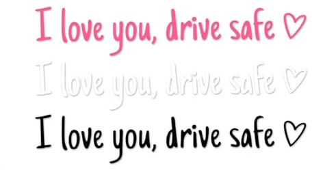 DIFLAX I Love You Drive Safe Sticker Voiture, 3 Pièces Je T'Aime Sticker, Autocollant Pour Voiture, Specchio Auto Aufkleber, Vinyle Autocollant, Drive Safe Autocollant, Für Auto Accessoires Cadeaux