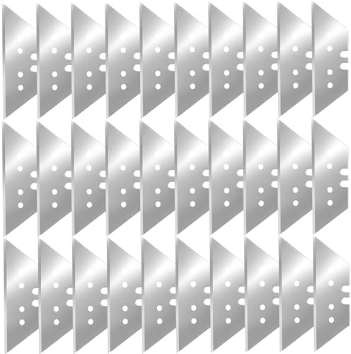 VOBOR 30 Lames Trapèzes 60 x 20 x 0.6 mm, Lame de Cutter de Rechange Universal, pour Couper des Tapis, Cuir, Produits en Aluminium, Plastiques Durs, Carton Epais