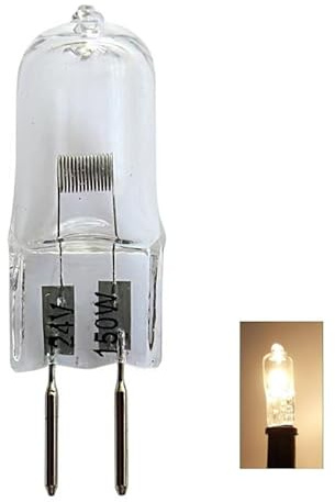 Bombilla halógena G6.35 de 24V 150W,lámpara de cápsula de larga duración,base G6.35,fuente de luz halógena,adecuada para reemplazo de iluminación en hogares y lugares de trabajo(24v 150w 3 piezas)