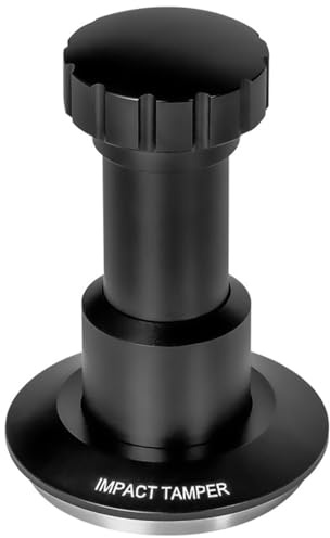 MonoSora Pressino per caffè espresso, 51 mm, 53 mm, 58,35 mm, con molla a pressione regolabile, in acciaio inox, colore nero