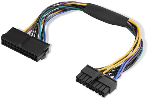 ELFJMZP 24-stifts till 18-stifts nätadapter ATX-moderkortskabel för Z620 Z420 Workstation, 18 AWG koppartråd 30 cm 360 W Power Converter för HP Z Series Desktop