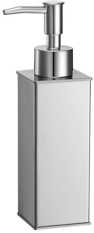 BGL 304 Stainless Steel Soap Dispenser, Refillable Standing Chrome Hand Wash & Shower Gel Dispenser with Extended Spout, Rustproof for Bathroom and Kitchen, 180ml