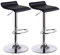 Mueblix / Taburetes Altos de Cocina 2 Unidades/Taburete Cocina Alto/Silla Giratoria y Regulable en Altura/Color Negro y Cromado/Medidas 45x 45x H65-87 cm/Modelo Andes
