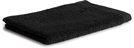 Möve Manopla de baño superwuschel de 100% algodón, Negro, Estándar, 30 x 50 cm