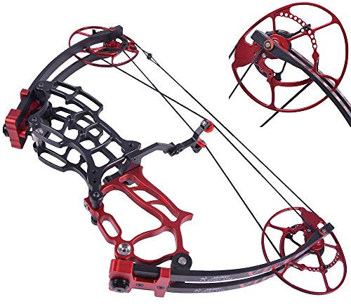 MILAEM Bogenschießen Compoundbogen Jagdbogen 40-70lbs Einstellbarer Sportbogen Erwachsener Bogen Außenaufnahmen Ziel Übung (Rot Schwarz)