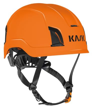 KASK Schutzhelm Zenith X | Bauhelm & Kletterhelm | Orange | 52-63 cm | Arbeitshelm mit DRY+ Technologie | EN397, EN50365 & EN12492 Norm | Extra großes Drehrad zur Größenverstellung