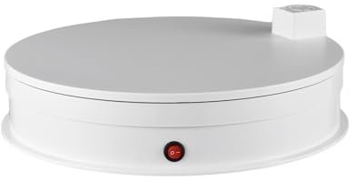 Andoer Piatto girevole elettrico motorizzato display rotante supporto 30 cm, girevole a 360° con luce LED per display gioielli, stand espositivo, fotografia