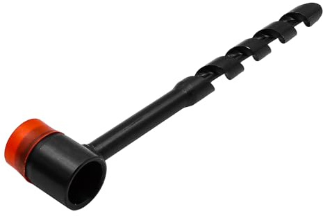 Hsthe Sea Manuelle Handbohrmaschine für den außenbereich, Holzbearbeitung Handbohrer Schraubenschlüssel, Mehrzweck schnecke, Spiralbohrer für Outdoor Camping Stöpselbohrer(16 x 230mm) (Schwarz)