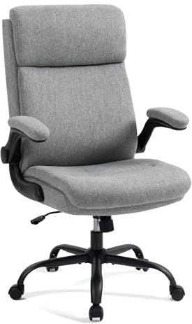 CASTLOVE Fabric Office Chair Ergonomic Desk Chairs for Home Office, Grey