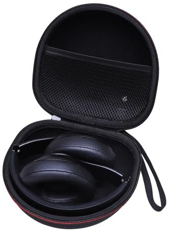 L LTGEM Hard Case Headphone Case Compatible with Soundcore Anker Q20i /JBL Tune 520BT /Rebocico/KVIDIO/Beats/JLab/RORSOU/TOZO Noise Cancelling Foldable Headphone Case, Black (Case Only)