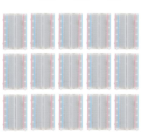 15Pieces, 400 Points, Breadboard Kit: 830 Tie Points, 400Tie Points, Solderless PCB Board Kit, Competible with Proto Shield Distribution Connecting Blocks
