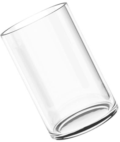 Zerodeko Jarrón Floral de Vidrio Cilíndrico Transparente para Decoración Moderna en Comedor y Eventos Flores Secas y Seda