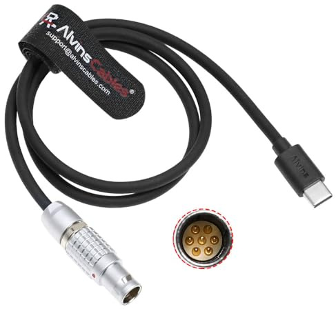 Alvin's Cables Control Cable for Arri Alexa Mini Camera, for DJI RS2| RS3 Pro|RS4| Focus Pro, EXT 7 Pin to Type-C USB-C Control Cable 50cm|19.7in