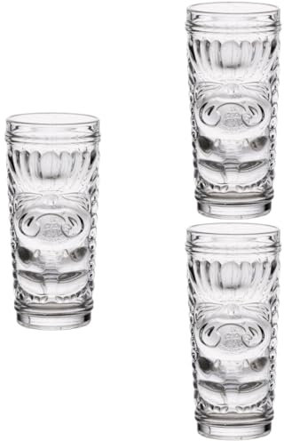 MAGICLULU 3 Pièces Verre à vin hawaïen verre à cocktail originaux verre à bière verre tumbler distributeur verres à martini verres à vin tasse de whisky coupe de vin de bar verre sans