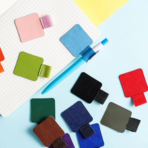 Ldabrye 5 Stück/Set Selbstklebende Leder Stiftschlaufe für kreatives Notizbuch Stiftschlaufe Halter Notizbücher Zubehör Bleistift Elastisch