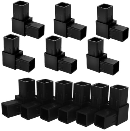 Uonlytech Junta De Tubo Cuadrado 12 Piezas Conector De Tubo l De 2 Vías Accesorios De Aire Acondicionado