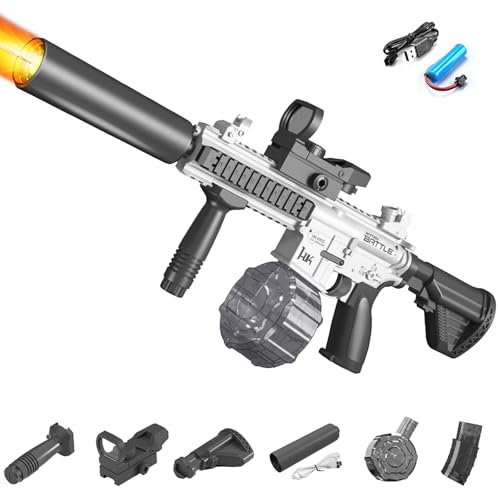 Pistola de Agua Eléctrica,Pistola de Agua para Niños,con Luz LED,Water Gun,Summer Pool Beach Party Toys,Juguetes de Piscina,para Piscinas,Playas