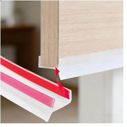 Sockelleiste küche Sockelprofil Dichtung für Küchensockel für Sockelbreiten 15mm/16mm/17mm selbstklebend küchenleiste Abdichtungsprofil aus Flexiblem Silikonmaterial (Transluzent 3.5m)