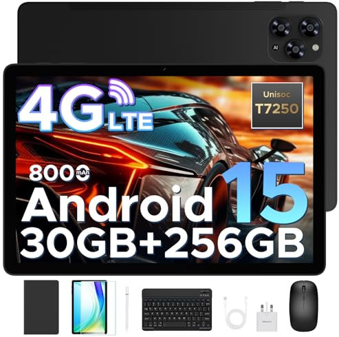DOOGEE TAB G6 11 inch Android 15 Tablet, 30GB+256GB/2TB tablet with sim card slot, 8000mAh & T7250 Octa Core Android Tablets, 4G LTE+Widevine L1+BT 5.0+GPS, Tablets with Keyboard, Pen, Mouse & Case