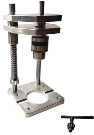 LeTkingok Support Vertical Auxiliaire, Support de Perçage Vertical pour Perceuse électrique, Profilé en Aluminium, Support de Perceuse à Colonne pour Le Travail Du Bois (Extensible)
