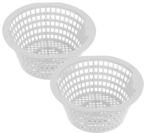 Toyvian 2pcs Swimming Pool Skimmer Basket Abs Filter Pump Strainer Debris Catcher for Inground Pools Easy Install Leaf Hair Grass Filter