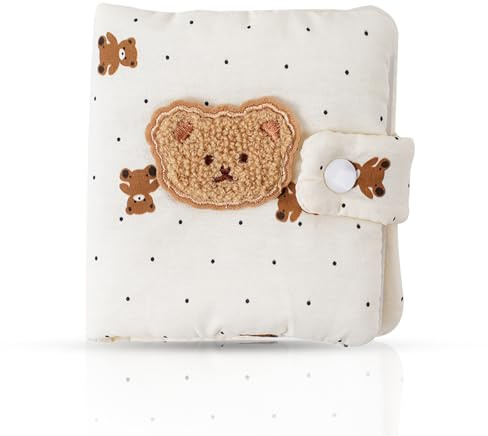 XJLyaya Album Nascita Bambino, Libro Fotografico in Tessuto Morbido, Album Portafoto, Contiene 20 Pagine Interne, Adatte per Foto da Tre Pollici, Adatte per Regali per Neonati, Ragazzi e Ragazze