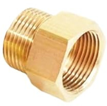 Stainless steel pipe fittings, Copper M/F 1/8,1/4,3/8,1/2 Male to Female Threaded Brass Coupler Adapter(02 F x 01 M)