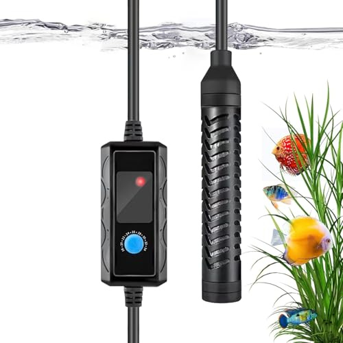 Protoence Riscaldatore per Acquario - Termostato per Installazione Verticale 100W | Termostato Rettili con Ventose - per Pesci Betta Laghetto Tartarughe Rettili Acquario Marino Acqua