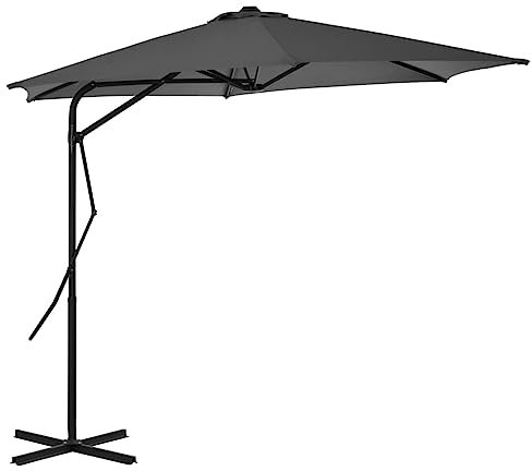 vidaXL Sonnenschirm Anthrazit 300cm Ampelschirm Marktschirm Gartenschirm