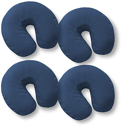 Saloniture Lot de 4 housses de protection en microfibre pour le visage – Ultra douces – Bleu marine