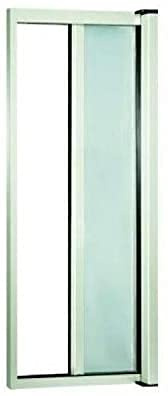 Zanzariera a rullo in alluminio per porte/balconi con profilo riducibile/regolabile avvolgimento orizzontale (120x250cm, Bianco)