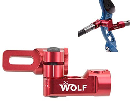 SHARROW Bogenstabilisator Einseitiger V-Bogen Vollständig einstellbare V-Bar-Halterung Schnelltrenner Bogenstabstabilisator für Compoundbogen Recurvebogen (Rot)