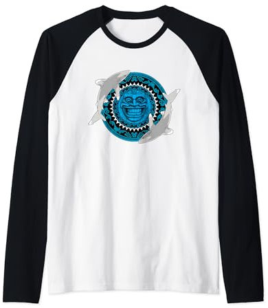 Weißspitzenhochseehai Tiki Totem Raglan