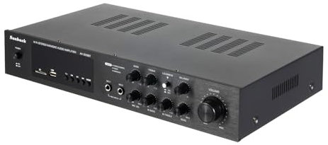 Amplificatore Bluetooth 600 W 5 canali HiFi con telecomando, amplificatore digitale completo per altoparlanti, stereo amplificatore, ricevitore audio USB, amplificatore surround per casa e esterni