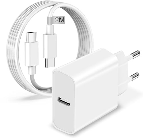 Chargeur Rapide Phone Air/17/16 Pro Max/15/14, 20W Chargeur USB C Adaptateur Phone Prise Secteur USB C Chargeur Type C et 2M Câble USB Charge Rapide pour Apple iPad Pro/Air/Mini