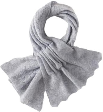 Damen-Schal, Kaschmir, Strickwaren, warmer Schal, Kaschmir-Schal, einfarbig, grau, One size
