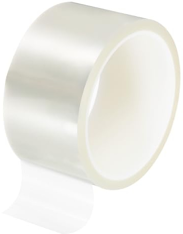 QUARKZMAN Nastro Termico Trasparente, 1 Rotolo 50mmx33m 108 Piedi Nastro Resistente al Calore ad Alta Temperatura per Sublimazione Pressa Vinile Termico Trasferimento Termico