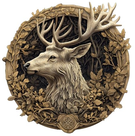 KaayeeWood Holzpuzzle Erwachsene,295 Stück 3D Vision Effekt Hirsch Holzpuzzle,Wooden Puzzle Mit Geschenkbox,Unregelmäßige Einzigartige Puzzle,Holz Puzzle Geschenke für Erwachsene(L)