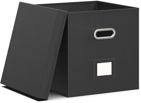 Krmoau Almacenamiento De Discos De Vinilo - Organizador Apilable De Discos Con Tapa,Caja De Almacenamiento Para Estudiantes Colección Familiar Y Presentación