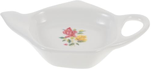Forme Théière Porte-Sachet Vintage en Céramique, Blanc de Thé | Léger et Multifonction, Cuisine et Bureau, Accessoire de Thé Réutilisable, Ne Tache Pas la Table