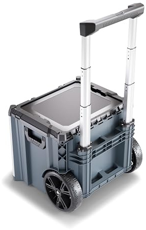 Carro de herramientas L-BOXX Contractor Large Rolling Tool Box – taller rodante, impermeable IP65 – caja de herramientas robusta con mango telescópico, compartimento adicional y bloqueo de seguridad
