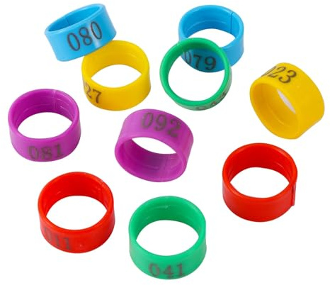 Hühnerbein-Geflügelkennzeichnungsringe, Packung mit 100 mehrfarbigen Geflügelbeinringen einem Innendurchmesser von 1,6–2,0 cm(Inner Diameter 1.8cm)