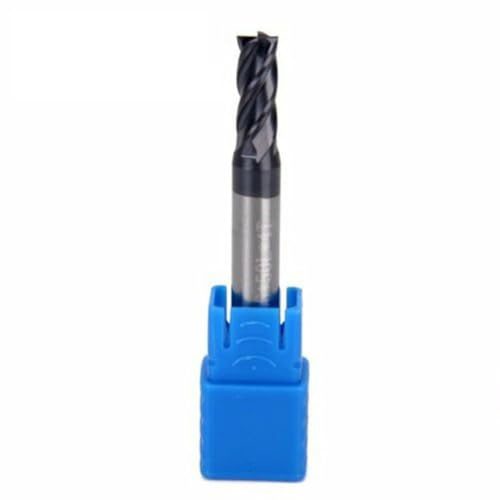 EasyByMall Fraise en carbure à 4 cannelures avec revêtement AlTiN pour HPC, faible vibration et fraise à ébaucher pour acier, inoxydable, cuivre, fonte, plastique, bois, compatible avec les tours de