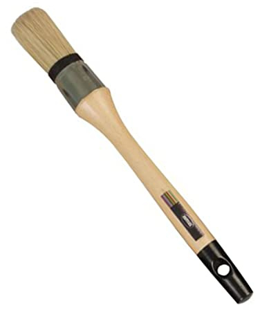 Amig - Brocha Prensada de Cerda Pura y Sintética - Ø 32 mm - Uso General - Acabado Óptimo - con Virola de Acero Inoxidable y Mango de Madera Barnizada