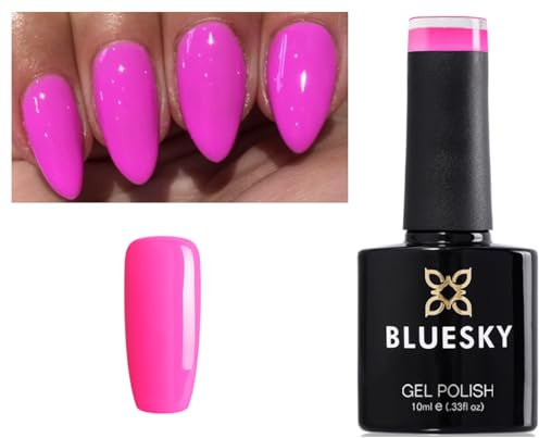 Bluesky Nail Gel Polish Neon Pink Petal Bubblegum Pink Mauve FRESH UV LED Soak Off 10ml Neon 21 Spring Summer (Requires Drying under UV/LED Lamp)