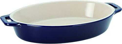 Staub 40508-604 Oval Dish, Grand Blue, 9.1 inches (23 cm), Ceramic Gratin Dish, Oven, Microwave Safe