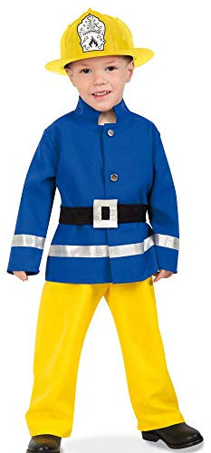 KarnevalsTeufel Kostüm-Set Feuerwehrmann - Feuerwehr kleiner Held, Kinderkostüm und Helm (104)